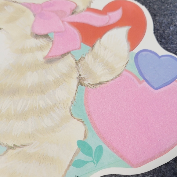 Valentines Cutouts Vintage Eureka with Felt Embellishments Set of 6 - Picture 11 of 13
